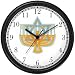 Hanukkah Candle Holder or Chanukia Jewish Star of David Judaica Jewish Theme Wall Clock by WatchBuddy Timepieces (Slate Blue Frame)