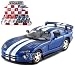 Set of 12 Cars: 5 Pull Back Action Diecast Dodge Viper GTSR (Kinsmart)