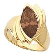 14K Yellow Gold Smoky Quartz Ring