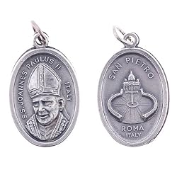 Pope John Paul Oxidized Medal - MADE IN ITALY