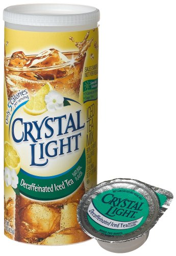 Crystal Light Iced Tea Decaffeinated Lemon Natural Flavor, 1.5-Ounce Canister (Pack of 6)