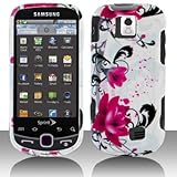 Premium - Samsung M910/Intercept Red Flower on White Cover - Faceplate - Ca ....
