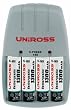 Uniross Classic Xpress 150 Charger with 4 x AA 1300 mAh Rechargeable Batteries