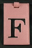 Ganz Initial Suitcase Luggage Bag Tag Address Travel Pink Black F