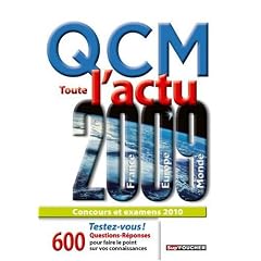 QCM Toute l'actu 2009 : France, Europe, Monde