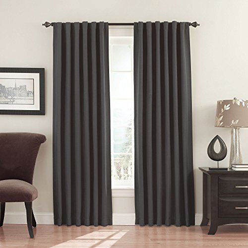 Eclipse Fresno Blackout Window Curtain Panel, 52 x 63Inch, Charcoal