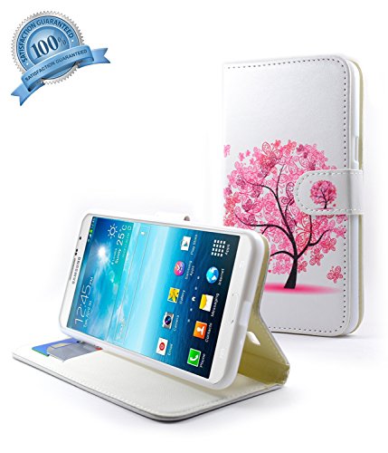 Samsung Galaxy Mega 2 Case - NageBee - Design Dual-Use Flip PU Leather Fold Wallet Pouch Case for Samsung Galaxy Mega 2 SM-G750F (2014 Release) (Fold Wallet Butterfly tree)