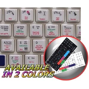 NEW APPLE LOGIC 9 KEYBOARD STICKERS ON WHITE BACKGROUND FOR DESKTOP, LAPTOP AND NOTEBOOK