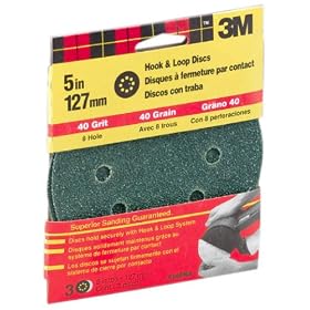 Click here to buy 3M 9148W 5-Inch 8 Hole Coarse Grit Quick Change Dustless Sanding Disc by 3M.