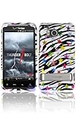 HTC ThunderBolt (Droid Incredible HD) Graphic Case - Zebra Star (Free HandH ....