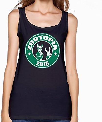 KTIY Geek Women's Animation Animal Movie 2016 Tank Top Black Size M