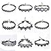 ThyWay Hot Fashion Trend 9 Pieces Different Style Lace Tattoo Choker Collar Necklace Chain (Style 1)