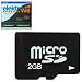 Produkt-Bild: 2 GB micro SD Card (2GB microSD Karte) + ELEKTROWA-SOFTWARE Speicherkarte f&uuml;r Palm Treo 500v