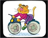 Mouse Pad with bicycle, lion, sport, animal, bike, riding, fitness, cycling