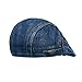 lethmik Denim Flat Cap Newsboy Ivy Irish Hats Jean Cabbie Scally Cap Duckbill Hat Plain Dark Blue