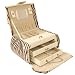 Jewelry Box Leather Oval With Travel Case Zebra Print by Tech Swiss
