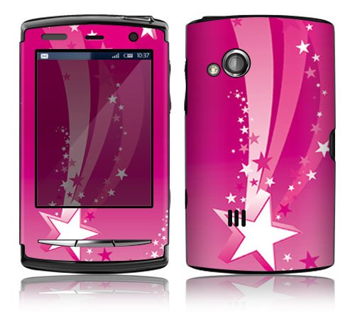 Best Price Pink Stars Design Protective Skin Decal Sticker for Sony Ericsson Xperia X10 Mini PRO Cell Phone