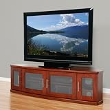 62 Flat Screen TV Cabinet - Walnut (Walnut) (17.75H x 62W x 22D)