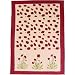 Bright Red Poppy Poppies Motif Mas d'Ousvan Couleur Nature block print French tea kitchen dish towel