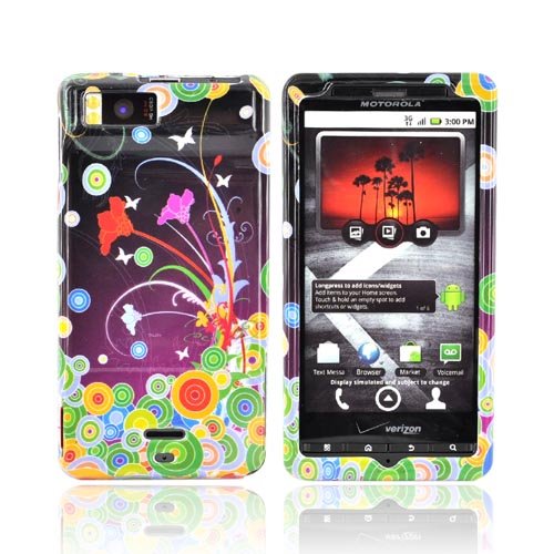 For Motorola Droid X Hard Case Cover Cover FLOWER ART