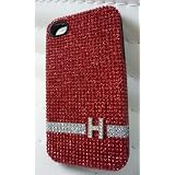 KIP-083 iHand ﾃﾞｺｼﾞｪﾘｰｹｰｽ ﾚｯﾄﾞHｱｯｼｭ/iPhone4/4S用/ｷﾗｷﾗ ｽﾄｰﾝ 赤