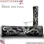 Chrome Skulls on Black Skin by WraptorSkinz TM fits Original XBOX 360 Factory Faceplates
