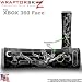 Chrome Skulls on Black Skin by WraptorSkinz TM fits XBOX 360 Factory Faceplates