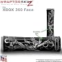 Chrome Skulls on Black Skin by WraptorSkinz TM fits XBOX 360 Factory Faceplates