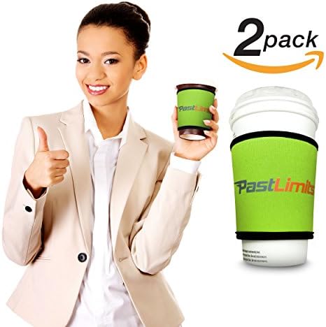 Past Limits Neoprene Insulator Cup Sleeve Champion (Green 2-Pack)