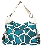 Large Giraffe Print Single Strap Faux Leather Handbag Purse