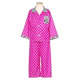 Laura Dare Fuchsia Dot 2 Piece Retro Pajamas Little Girls 6