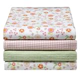 Tiddliwinks Girl Flower 4-pk. Flannel Blankets