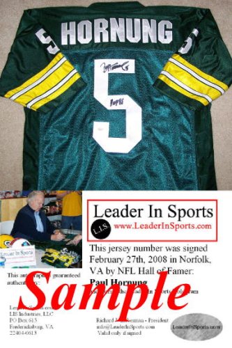 Paul Hornung Signed Jersey - Green Bay Packers