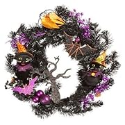 Cats and Bats Tinsel Wreath