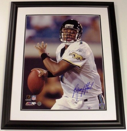 Byron Leftwich Autographed/Hand Signed Jacksonville Jaguars 16x20 Photo - Custom Framed