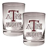 Texas A&M Aggies 2 Piece Rocks Glass Set NCAA College Athletics
