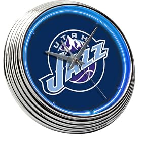 Utah Jazz Neon Clock