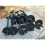 King Canopy A8200 8-Piece 15-Inch Anchor Kit with Rope, Black