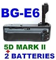Battery Grip for Canon EOS 5D MARK II 2 SLR Digital Camera BG-E6 BGE6 + 4X LP-E6 Batteries