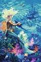 OCEAN HUG MERMAID HUGE LAMINATED POSTER
