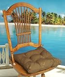 Kitchen Chair Pad Cushion - Bentley Exotic Jacquard Chocolate - B001HKPZBG