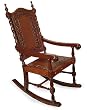 Cedar and leather rocking chair, 'Aristocrat'