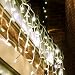 Christmas Icicle Lights Outdoor Warm White LED x 3 Set Deal