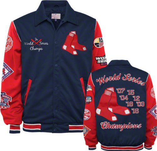 Boston Red Sox Commemorative Championship Navy Varsity Jacket