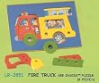 Lauri Textured Crepe Rubber Puzzle - SEE INSIDE FIRE TRUCK 8 pcs