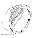 Fashion 925 Sterling Silver Jewelry Wave Design Elegant Engagement Wedding Ring Size 8