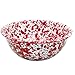 Crow Canyon Home Enamelware Cereal Bowl, 20 ounce, Red/White Splatter (Single)