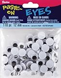 Paste On Wiggle Eyes 12mm 118/Pkg-Black