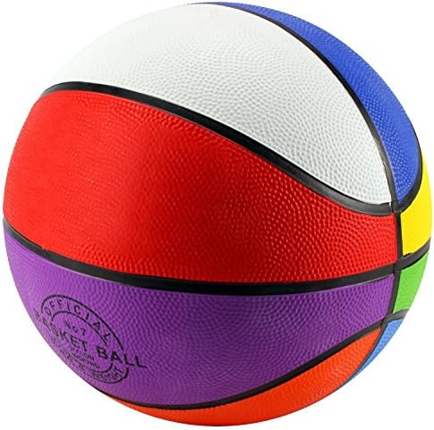 Jesn Sport Official No. 7 Nylon Wound Children's Kid's Toy Basketball, Add On for Sports Playsets (Multi-Color) by Toy Balls