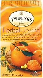 Twinings of London African Honeybush, Mandarin & Orange Herbal Tea - 20 Tea Bags